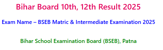 Bihar Board Result 2025, Check BSEB 10th 12th Class Result, Download Marksheet 3 image 154 »
